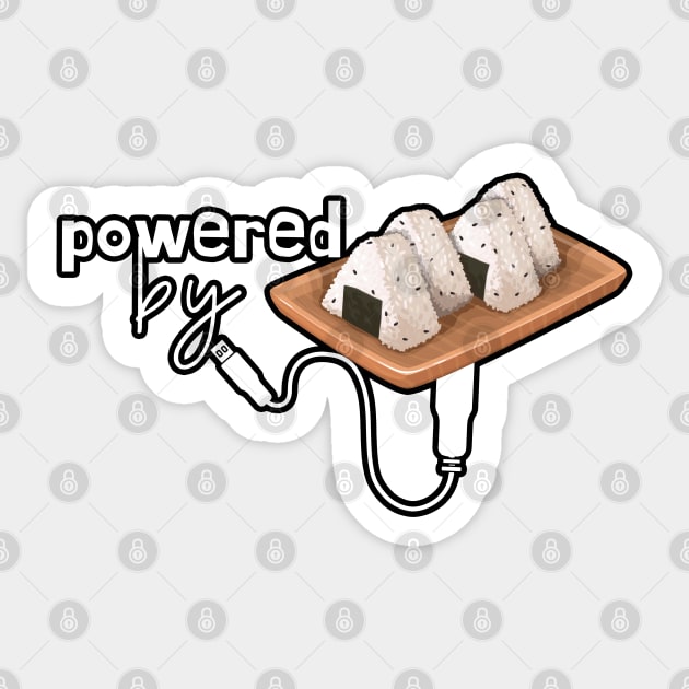 Powered by Onigiri Sticker by leBoosh-Designs